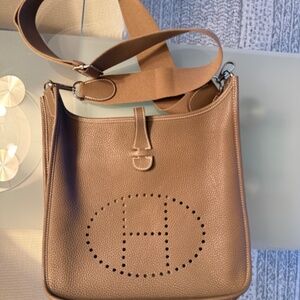 Hermes Evelyne III 29 Etoupe Crossbody Bag
